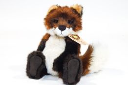 A Charlie Bear fox, 'Gum Boots', 40cm high, with tags,