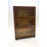 A three tier Globe Wernicke style bookcase,