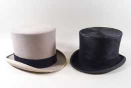 Two boxed Top hats,