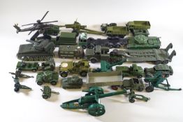Dinky - A Tank transporter No 660, an Army water tanker No 643, an Armoured Can No 670,