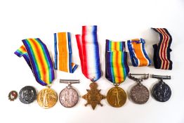 A group of four WWI medals comprising: Bravery in the Field, silver George V,