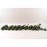 Dinky - Two Armoured Command vehicles No 677, Two 10 ton Army trucks No 622,