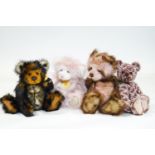 Four Charlie Bears, 'Mandy', 30cm high, 'Bentley', 31cm high, 'Kirsty', 35cm high and 'Elliott',