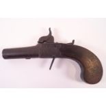 A ladies 19th century muff pistol, circa 1860,