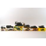 A Dinky Canon DE 155 Automoteur No 813, a Char AMX 13 tonne No 817, a half track M3 No 822,