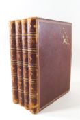 Four leather bound and gilt tooled typed Journals, dated February-May 1889,