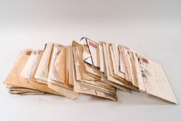 A collection of 19th and early 20th century letters and receipts with stamped envelopes