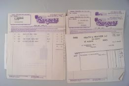 A large quantity of Vintage bills and receipts