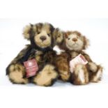 Two Charlie Bears, 'Rhubarb, 37cm high, and 'Crumble', 29cm high, with tags,