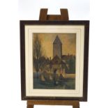 Christopher Hughes, Germanic Continental Town Scenes, watercolour, a pair, signed lower right,
