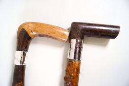 A pair of Country walking sticks,
