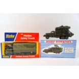 A DInky camion militaire Brockway No 884, and a Foden Army truck No 668,