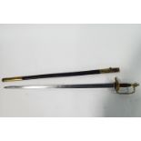 An American Civil War NCO's sword and scabbard,