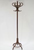 An early 20th century bentwood coat and hat stand,