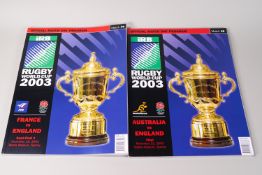 Rugby Union - World Cup 2003, England win,