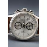 A Gentleman's Hamilton Automatic Jazzmaster Chronograph watch with brown leather strap,