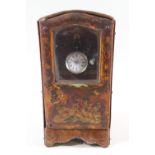 An early 20th century pocket watch holder in the form of a sedan chair,