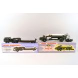 A dinky missile erector vehicle No 666 and a tracteur berllet No 890,