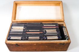 A collection of 100+ magic lantern slides (WWI, WWI Ships,