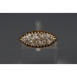 A yellow metal old cut diamond dress ring approx 0.75 carats. Tests indicate 18ct gold. Size M. 4.