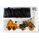 A 3 1/2 gauge live steam railway set of 'Rocket' by Hornby, boxed and never used,