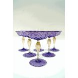 A set of six Murano style glasses,