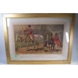 John Leech, A Friendly Mount, Lithograph, published by Thomas Agnew & Sons, overall 69cm x 90.