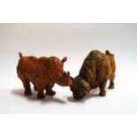 Ron Olley, A stoneware figure of a bison,