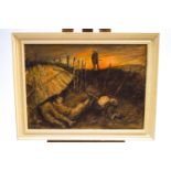 Ron Olley, An unremarkable Discovery, oil on canvas, signed lowe left,