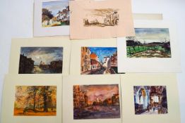 Ron Olley, A Venetian scene, watercolour, signed lower right, 24cm x 33cm, (unframed),