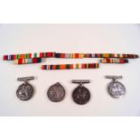 Four WWI George V medals,