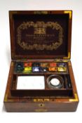 From The Studio of Ron Olley, A Winsor & Newton mahogany artists paint box,