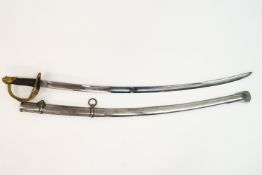 A replica American cavalry sword, stamped U S ADK 1862,