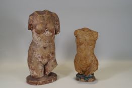 Ron Olley - A stoneware figure of a female torso,