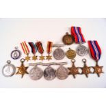 A collection of WWII medals,