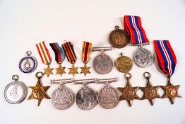 A collection of WWII medals,