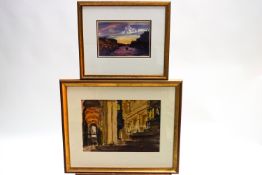 Ron Olley, A scene in Venice, watercolour, signed lower left, 16cm x 24cm,
