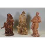 Ron Olley - A stoneware figure of a semi-nude mother with children, 32cm high,