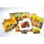 Ron Olley, Five plastic folios of various war scenes,