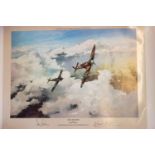 Robert Taylor, The Dambusters, coloured print, signed by Mick Martin; and Duel of Eagles.