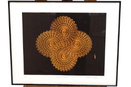 A framed William Latham cybachrome print, 'Flower Form', No 71/250, 37cm x 47cm,