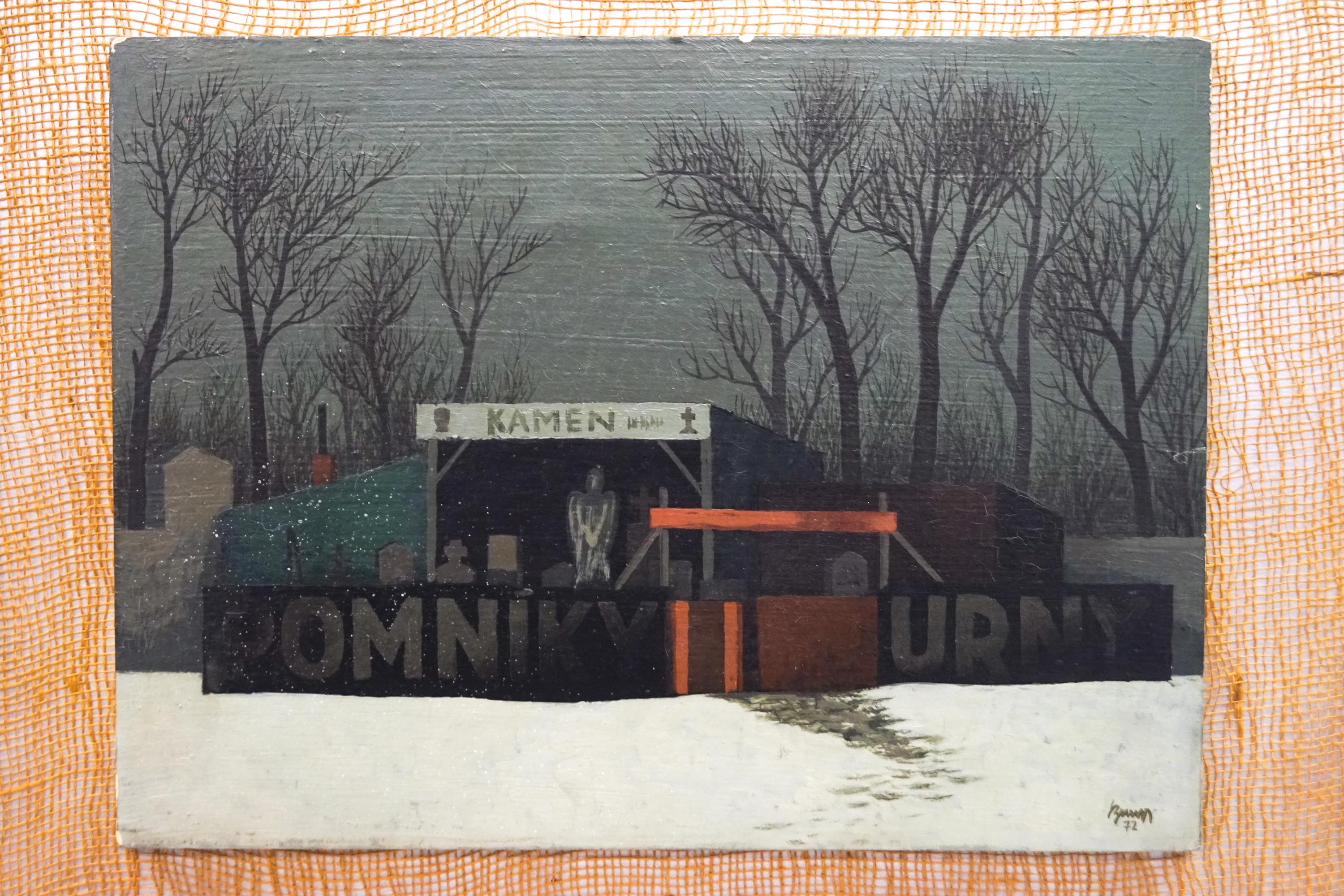 Buum, 20th century, Buildings in a landscape, oil on board, signed and dated 72 lower right. - Image 2 of 2