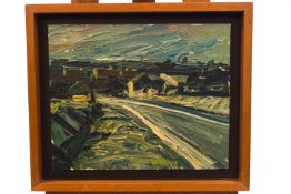 Geofrey Lefevize, Tuscany, oil on board, signed and dated verso 1977, 37cm x 46cm.