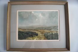 Joseph Pighills (1902 - 1984), Bronte Valley, watercolour, signed lower right.