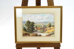 Herbert George (early 20th Century), A Surrey landscape, watercolour.