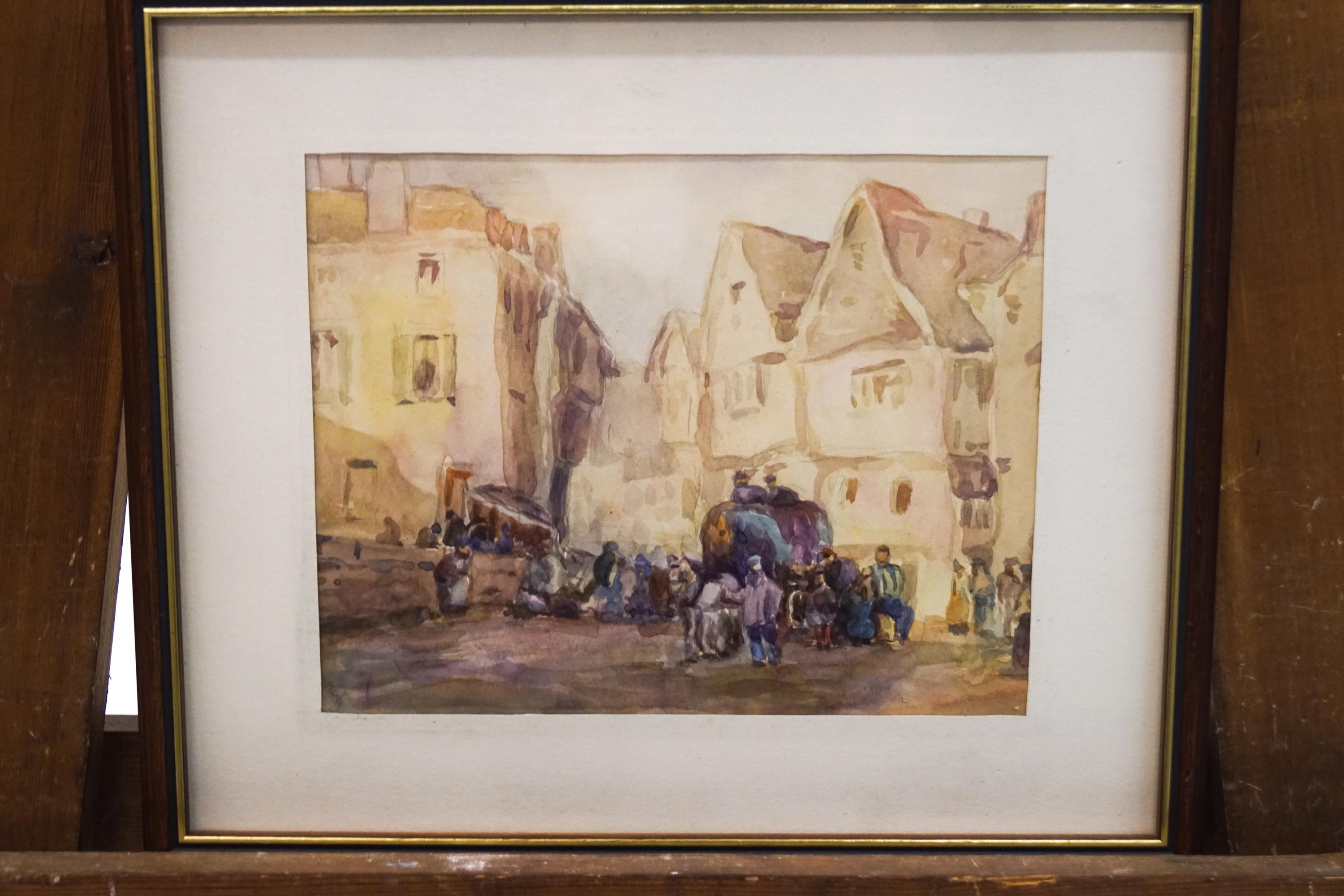 Continental School, late 19th century, Malaise, watercolour, 17cm x 21cm.