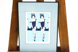 Norman Clarke, Bathers, screen print, signed and numbered 74/100, signed and dated Feb 89, numbered.