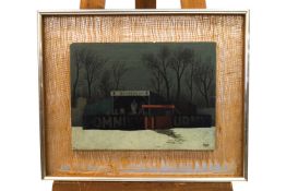 Buum, 20th century, Buildings in a landscape, oil on board, signed and dated 72 lower right.