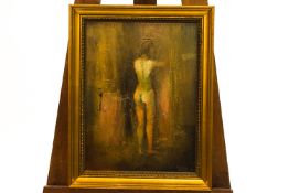 Pauline Norton, Figuative Study, oil on board, signed and dated 71, left, 39cm x 29cm.