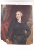 Circle of Sir Thomas Laurence, Portrait of a gentleman, watercolour, 42cm x 33cm, un-framed,